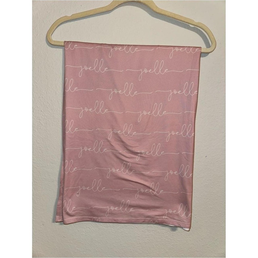 Joelle Pink Kids Neck Gaiter Signature Print Scarf Headband Face Covering